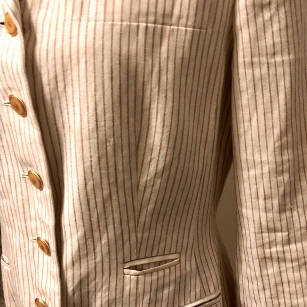 Vintage J Peterman Button down Equestrian style 💯% linen jacket. - Picture 5 of 11
